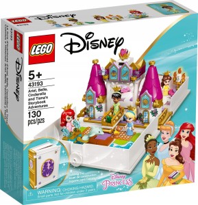 LEGO Disney 43193 Książka z przygodami Arielki, Belli, Kopciuszka i Tiany