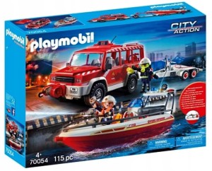 PLAYMOBIL 70054 Samochód strażacki z łodzią