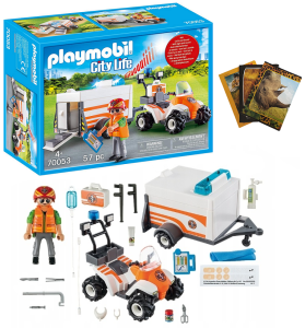PLAYMOBIL 70053 Quad ratowniczy z przyczepą + Gratis Zeszyt