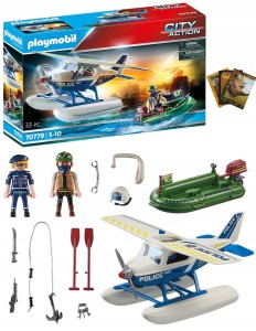 Playmobil 70779 Policja policyjny samolot wodny + Gratis Zeszyt