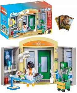 PLAYMOBIL 9110 Szpital Lekarz Pediatra PLAY BOX + Gratis Zeszyt