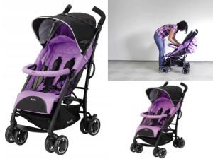 WÓZEK SPACERÓWKA MAGIC CITY'N MOVE KIDDY TRAVEL LAVENDER BLACK