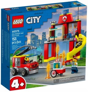 LEGO City 60375 Remiza strażacka i wóz strażacki