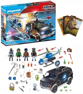 PLAYMOBIL 70575 POŚCIG POLICYJNYM HELIKOPTEREM +% + GRATIS ZESZYT