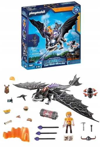 PLAYMOBIL DREAMWORKS DRAGONS The Nine Realms Thunder & Tom 71081 lumières DEL neuves dans leur