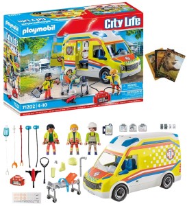 PLAYMOBIL KARETKA POGOTOWIA ŚWIATŁO DŹWIĘK 71202 + gratis zeszyt