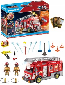 PLAYMOBIL 71233 WÓZ STRAŻACKI ŚWIATŁA DŹWIĘK + Gratis Zeszyt