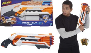 WYRZUTNIA NERF ELITE SHOTGUN ROUGH CUT 2X4 A1691 + gratis zeszyt