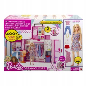 Barbie Garderoba Barbie Zestaw + Lalka HGX57