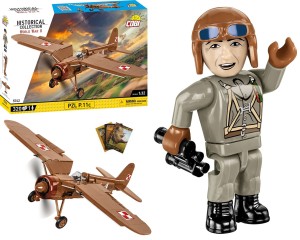 COBI 5742 PZL P.11C POLSKI MYŚLIWIEC KLOCKI 320 EL + GRATIS ZESZYT