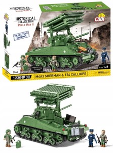 KLOCKI COBI 2569 M4A3 SHERMAN W/T34 CALLIOPE 1230K