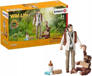 SCHLEICH SLH42353 WETERYNARZ W PRACY CROCO DŻUNGLA