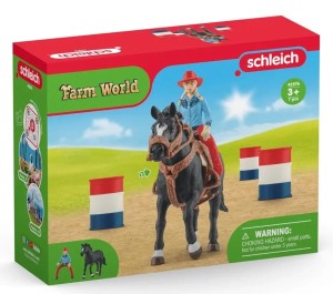 SCHLEICH Kowbojka i wyścig wokół beczek 42576