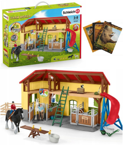 SCHLEICH 42485 KOŃSKA STAJNIA FARM WORLD + GRATIS ZESZYT