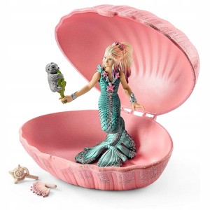 SCHLEICH SLH 70564 SYRENA Z MAŁĄ FOKĄ W MUSZLI