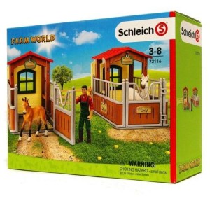SCHLEICH 72116 OTWARTA STAJNIA 2 BOKSY 2 KONIE