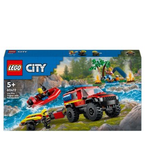 LEGO City 60412 Terenowy wóz strażacki z łodzią ratunkową