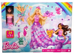 BARBIE Dreamtopia HVK26 kalendarz adwentowy z 24 niespodziankami, zwierzęta