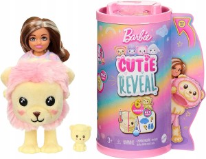 Barbie Cutie Reveal Chelsea Lalka w stroju lwa + zwierzaczek HKR21