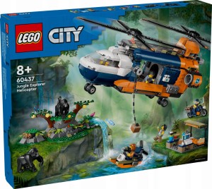 LEGO City 60437 Helikopter badaczy dżungli w bazie