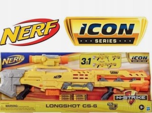 NERF N-STRIKE ICON SERIES LONGSHOT 3W1 E8886 PISTOLET KARABIN