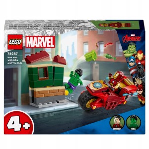 LEGO Super Heroes 76287 Iron Man z motocyklem i Hulk