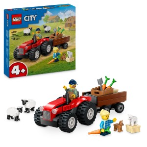 LEGO City 60461 Czerwony traktor z przyczepą i owcą
