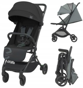 ESPIRO Wózek spacerowy POP Spacerówka Carbon 5,8KG Lekki wózek dziecięcy 10 black lucerice