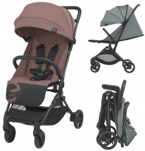ESPIRO Wózek spacerowy POP Spacerówka Carbon 5,8KG Lekki wózek dziecięcy 08 plum ice cream