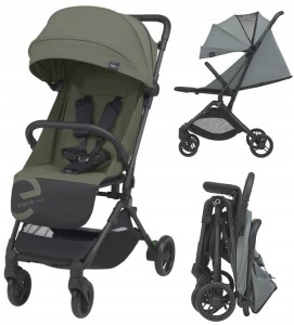 ESPIRO Wózek spacerowy POP Spacerówka Carbon 5,8KG Lekki wózek dziecięcy 04 pistachio creme
