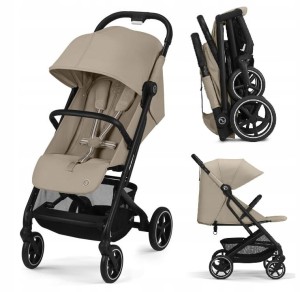 Cybex Beezy Wózek Spacerowy Rama Czarna Almond Beige 2024
