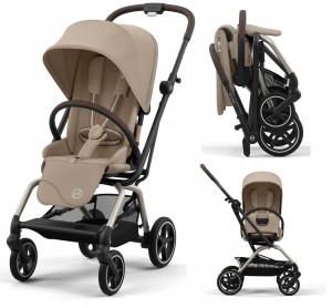 WÓZEK CYBEX Eezy S Twist+ 2 '2025 duże koła obrotowy 360° Almond beige