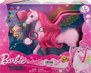 MATTEL BARBIE MAGIC SZCZYPTA MAGII PEGAZ ŚWIATŁA I DŹWIĘKI RÓŻOWY HLC41
