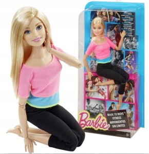 BARBIE LALKA MADE TO MOVE GIMNASTYCZKA blond DHL82