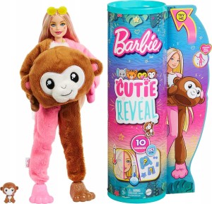 LALKA BARBIE MALPKA CUTIE REVEAL JUNGLE MAŁPKA HKR01