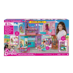 Piętrowy Domek dla lalek Barbie 40,5 cm DLY32 z windą