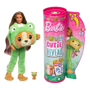 LALKA BARBIE CUTIE REVEAL KOSTIUM PIESEK ŻABA ZMIENIA KOLOR