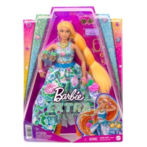 Lalka Mattel Barbie Extra Fancy kwiatowa + kotek HHN14