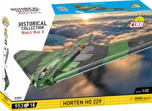 KLOCKI COBI 5757 SAMOLOT HORTEN HO 229 GOTHA GO WW2 FIGURKA PILOTA 953 El.