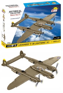 KLOCKI COBI 5763 Samolot LOCKHEED P-38H LIGHTNING HC WW2 652 El.