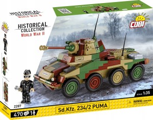 KLOCKI COBI 2287 SD.KFZ.234/2 PUMA CZOŁG SAMOCHÓD OPANCERZONY WOJSKOWY
