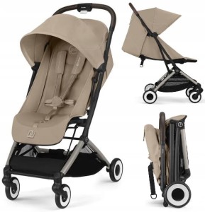 CYBEX ORFEO '25 lekki 6,3 kg wózek do samolotu Lie-Flat Almond Beige beżowy