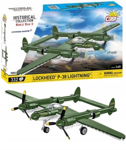 COBI 5882 samolot Lockheed P-38 Lightning amerykański samolot myśliwski