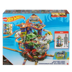 HOT WHEELS ZESTAW MEGA GARAŻ PARKING T-REXA 2 auta