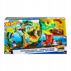 TOR HOT WHEELS HJV70 DRAGON STRAŻ POŻARNA