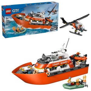 KLOCKI LEGO CITY 60504 ŁÓDŹ RATUNKOWA I HELIKOPTER STRAŻY PRZYBRZEŻNEJ