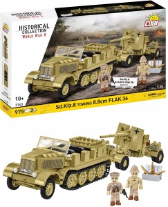 KLOCKI COBI 3143 Armata przeciwlotnicza Sd.Kfz. 8.8 Cm Flak36 975 el.