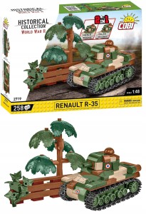Cobi 2719 Czołg Renault R-35 francuski lekki czołg piechoty oznaczenia 2w1