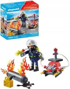 PLAYMOBIL 71826 ACTION HEROES Strażak z pompą wodną
