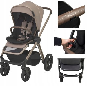 ESPIRO Wózek spacerowy miloo way 2.0| 319 perfect beige spacerówka premium